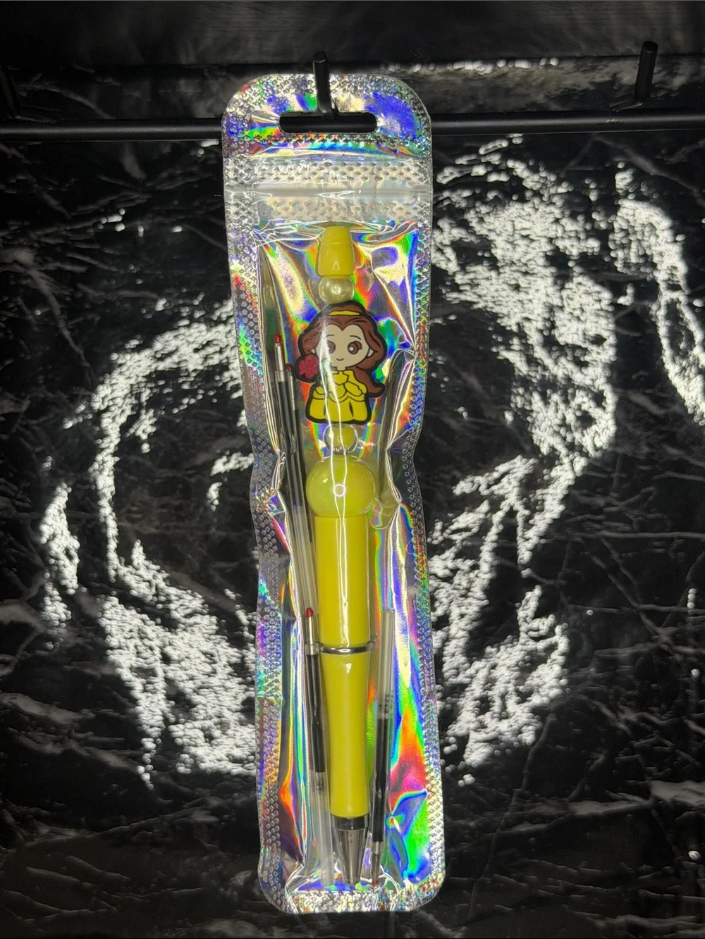Belle Focal Bead Pen Black and Blue Ink